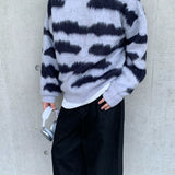 Gradient Mohair Sweater - Casual Lazy Style, Loose Fit for Men in Autumn/Winter