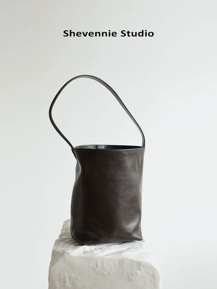 Soft Leather Bucket Bag