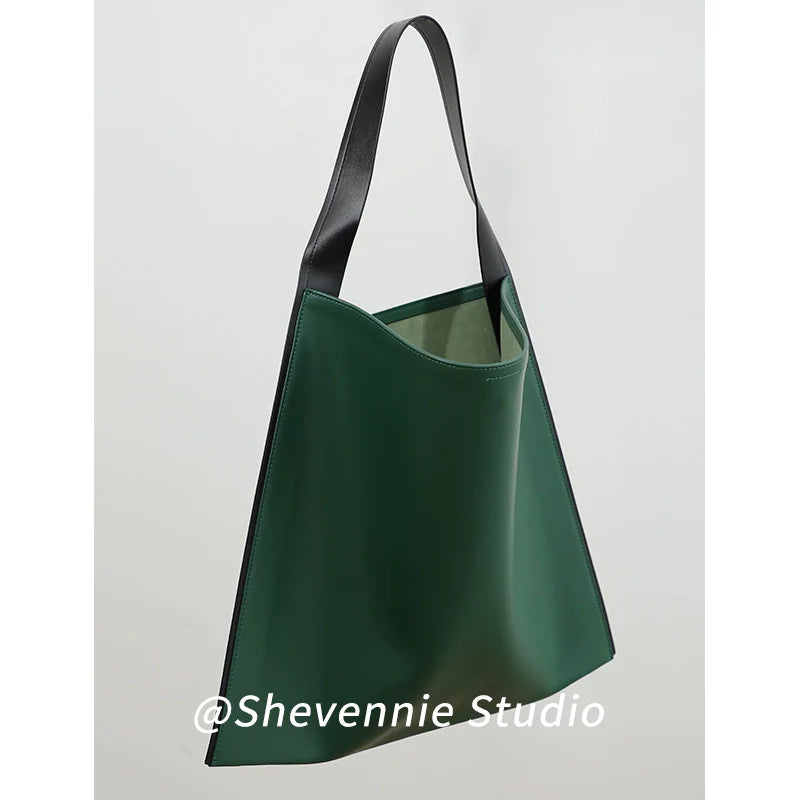 Leather Bucket Tote