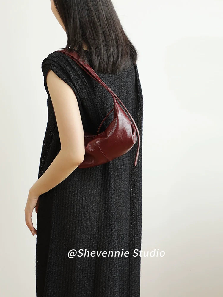 Shevennie Leather Dumpling Bag