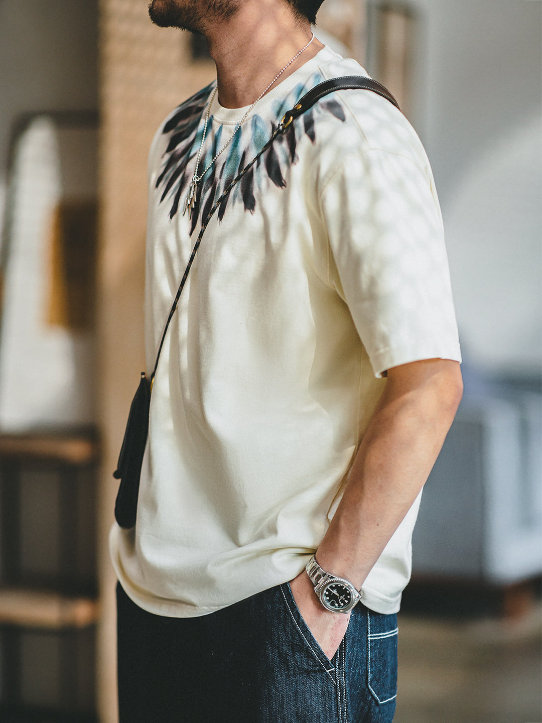 Ethnic Feather Tee