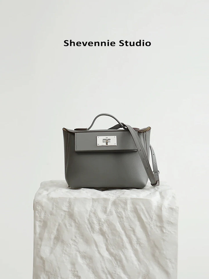 Autumn Lychee Leather Tote