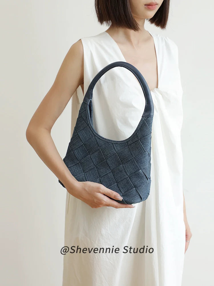 Odessa Denim Shoulder Bag