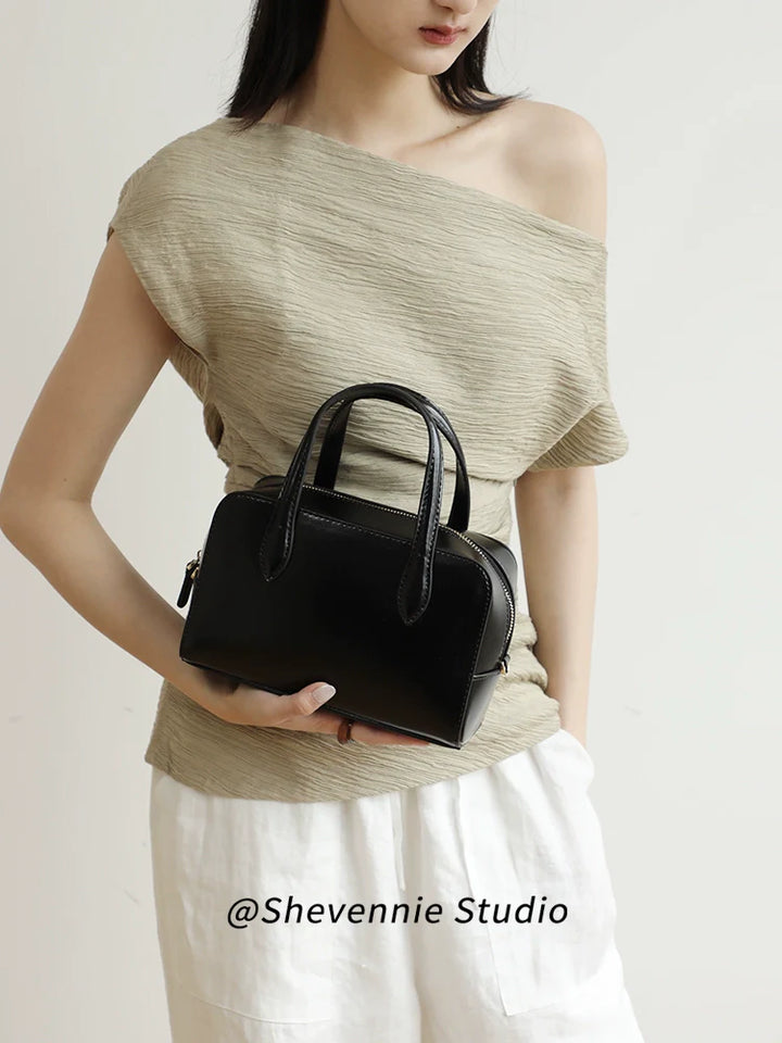 Shevennie Leather Square Bag