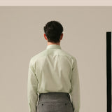 Men's Italian Soft Point Collar Long Sleeve Shirt - Custom-Grade Handcrafted Pima Cotton Light Business Casual Shirt
