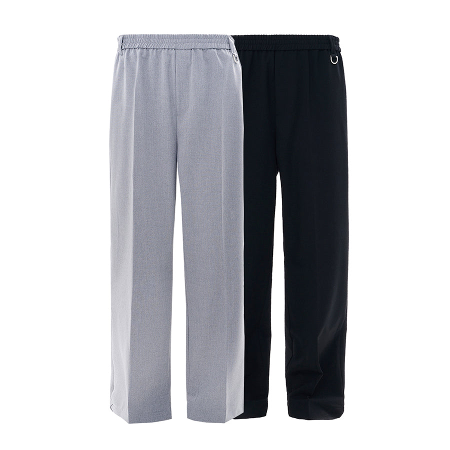 Two-Color Elastic Belt Casual Pants for Comfortable Commuting