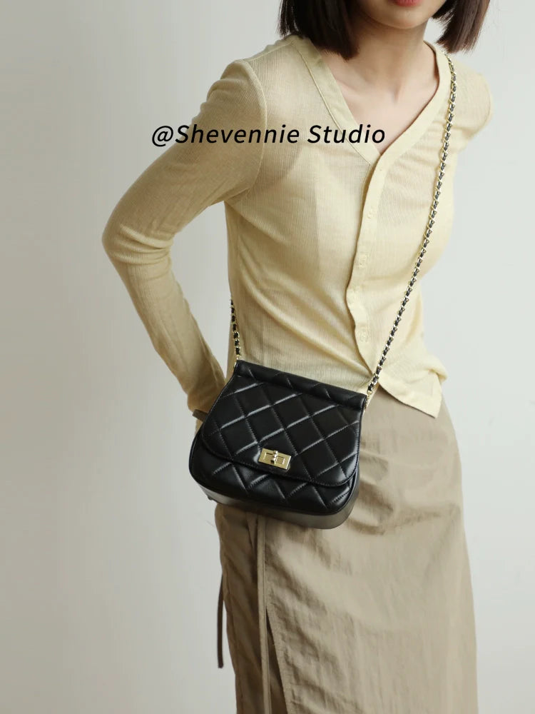 Sheepskin Chain Crossbody