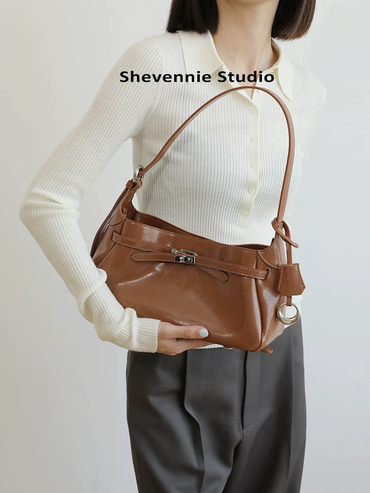 Caramel Leather Commuter Bag