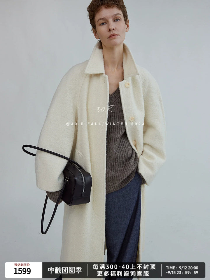 Shearling Raglan Coat