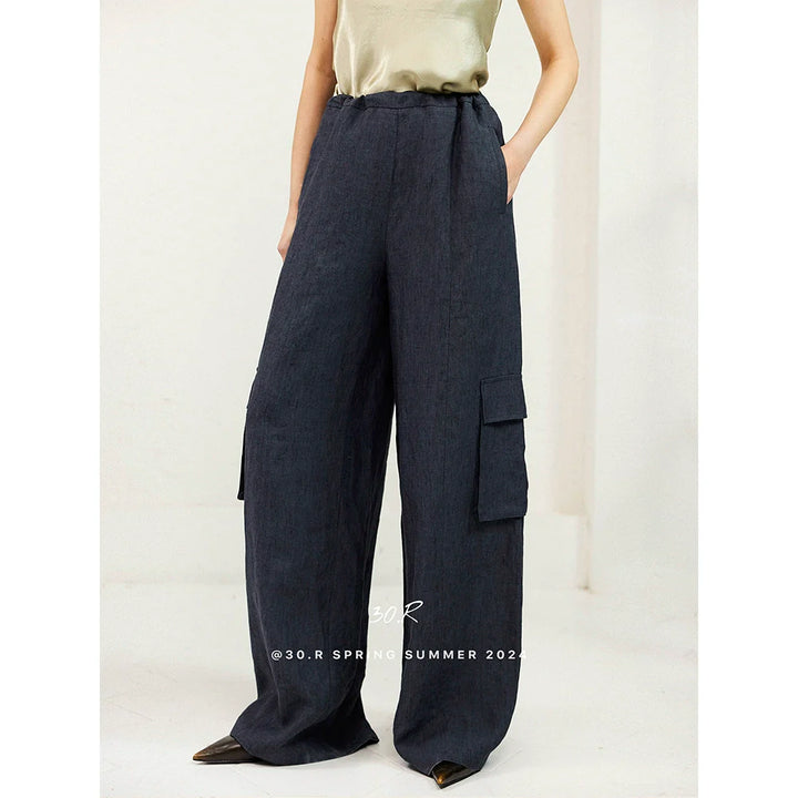 Linen Wide-Leg Trousers