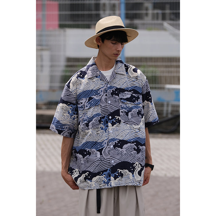 Aloha Wave Cuban Collar Shirt