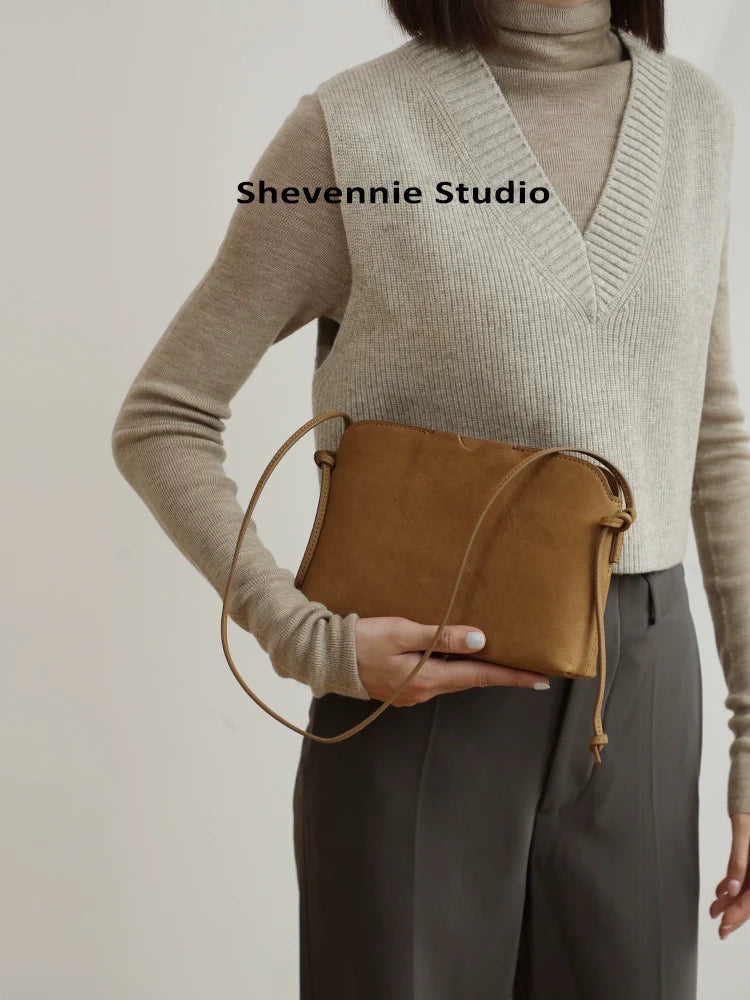 Leather Crossbody Square Bag