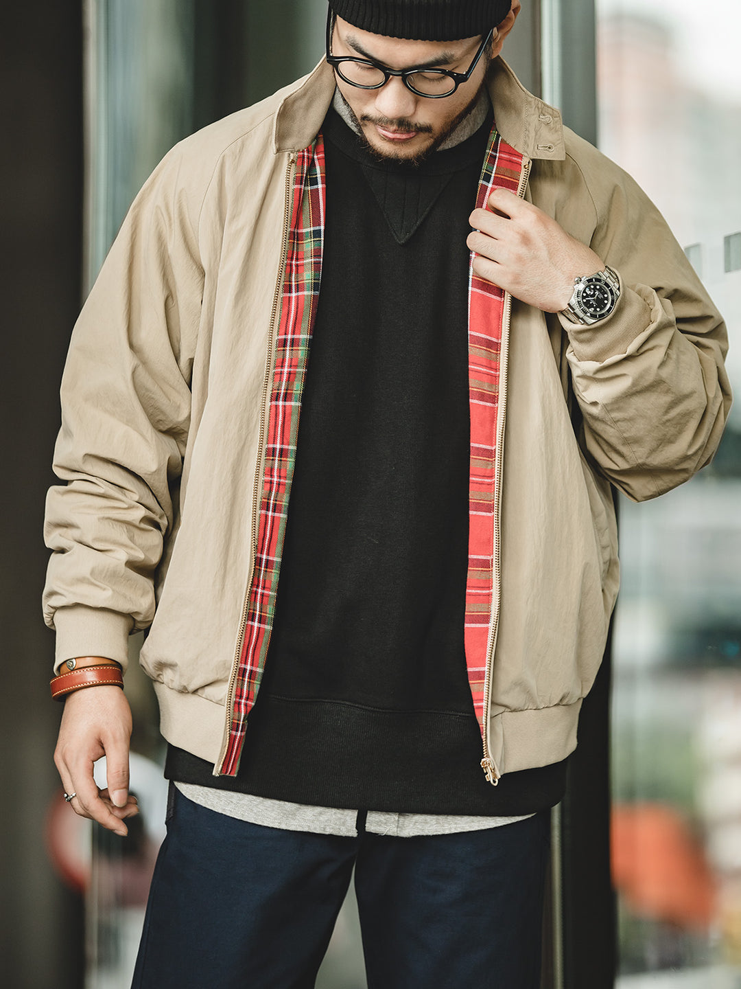 Stand Collar Harrington Jacket