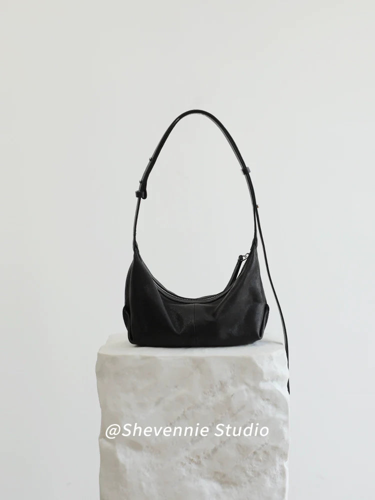 Sophisticated Leather Dumpling Bag