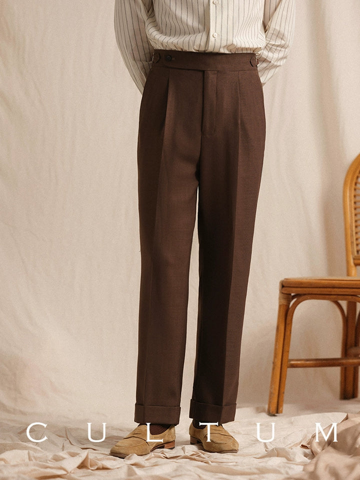 Herringbone Linen Trousers