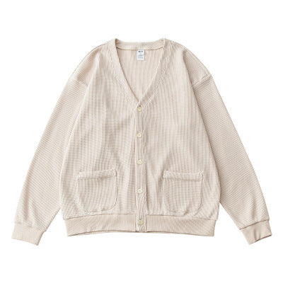 Waffle V-Neck Cardigan