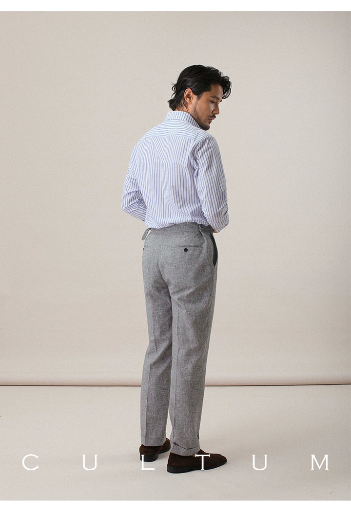 Cotton-Linen Blend Pocket Shirt