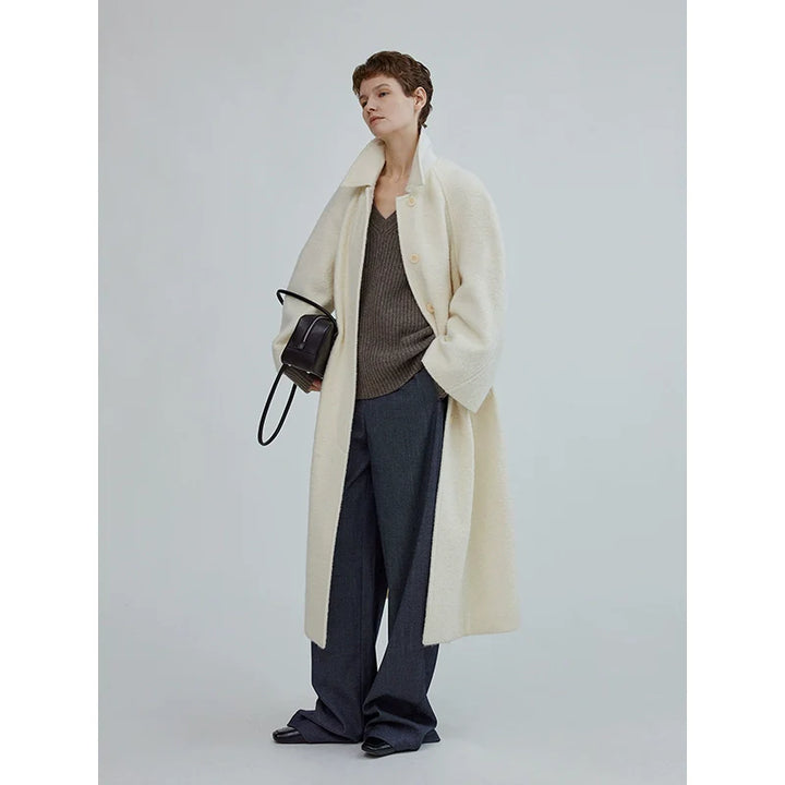 Shearling Raglan Coat