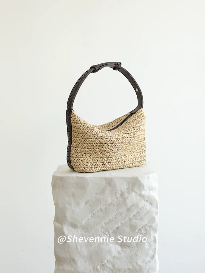 Woven Leather Shoulder Bag