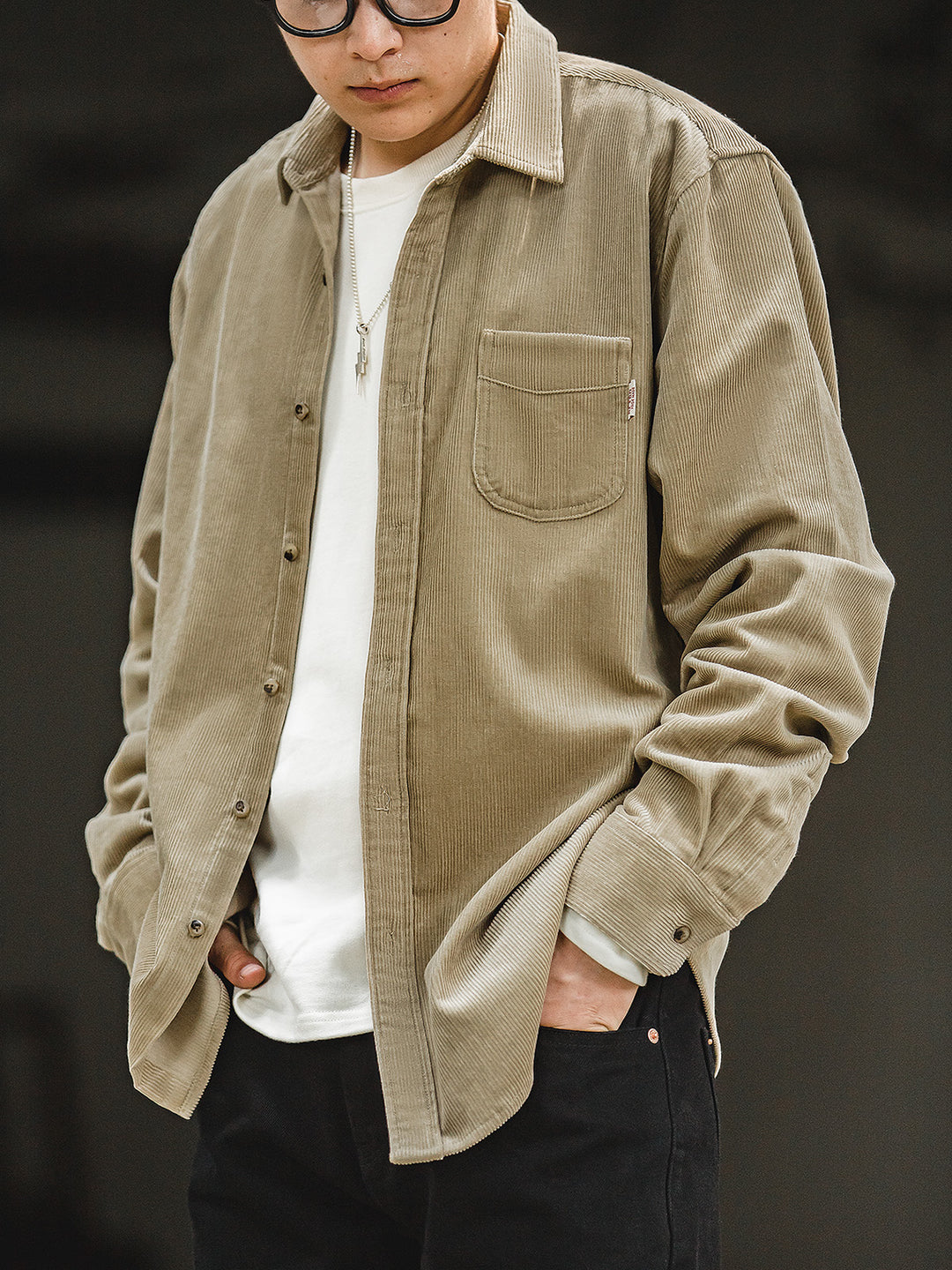 Layered Corduroy Jacket