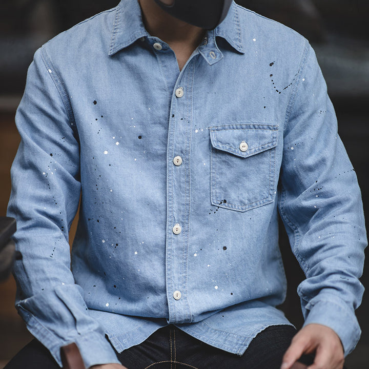 Vintage Splash Denim Shirt