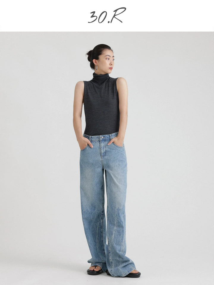 Natural Wide-Leg Denim