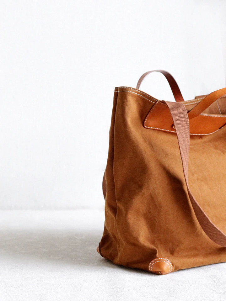 Canvas Leather Tote