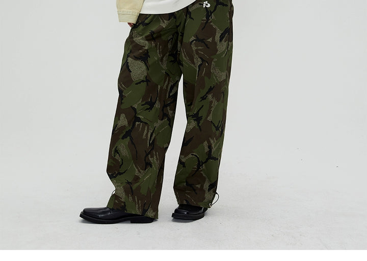 Camouflage Embroidered Casual Pants