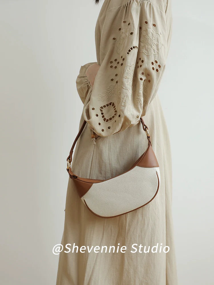 Leather Canvas Tote