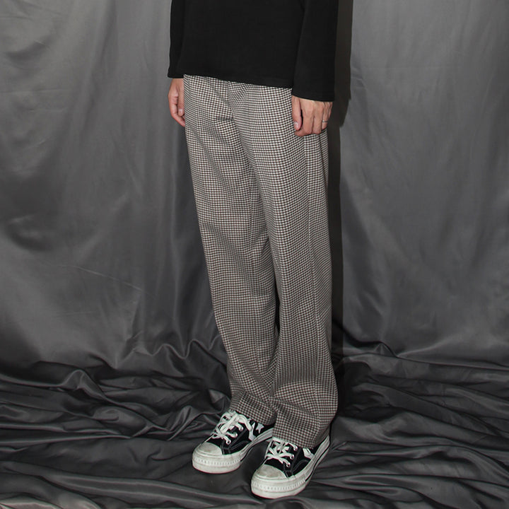 Plaid Woolen Trousers