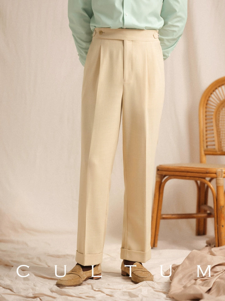 Herringbone Linen Trousers