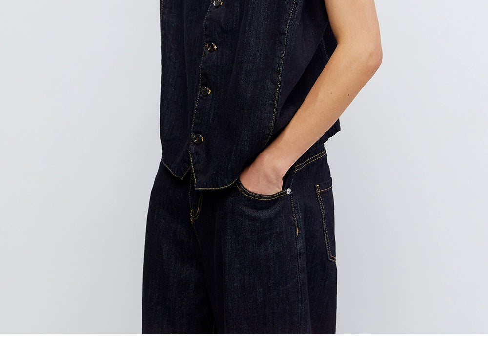 Oversized Vintage Denim Vest