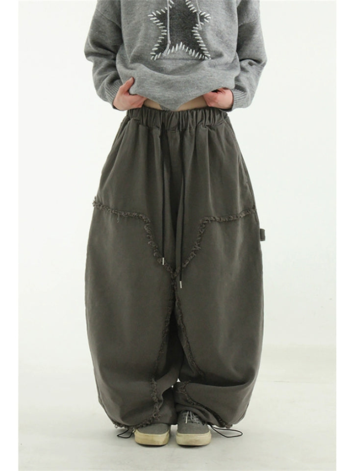 Peach Cotton Balloon Pants