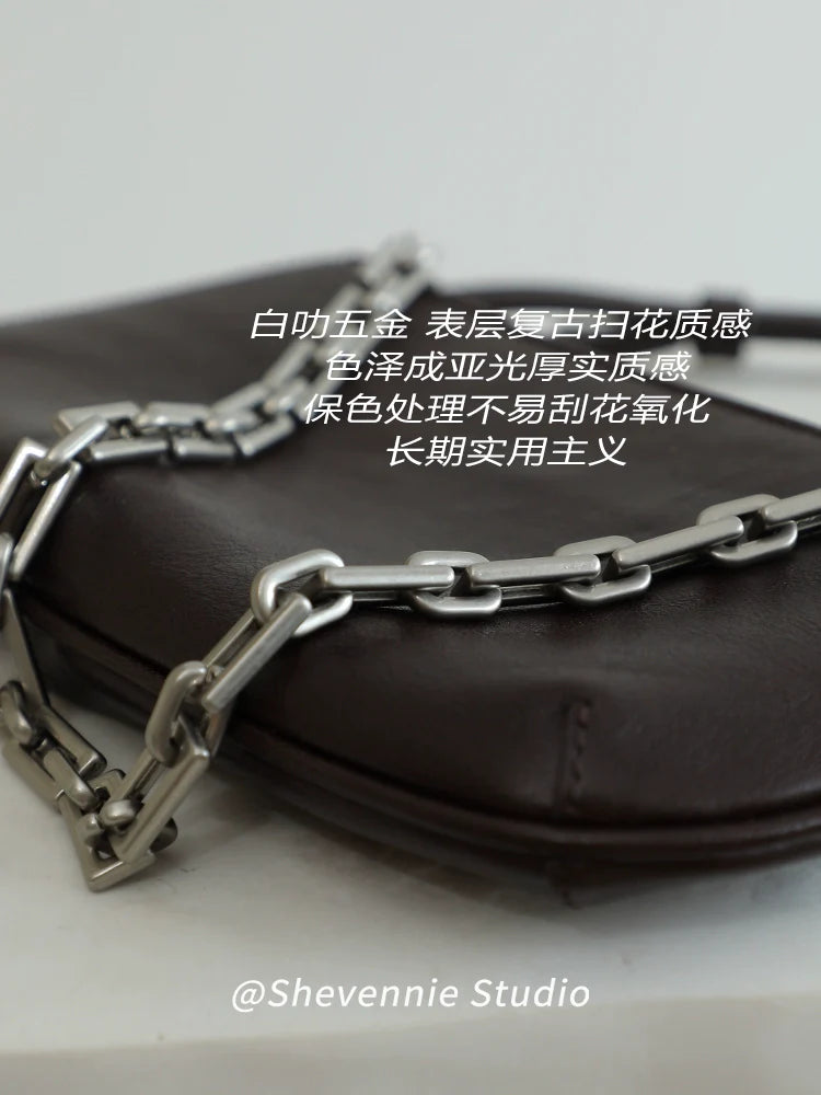 Leather Chain Crossbody