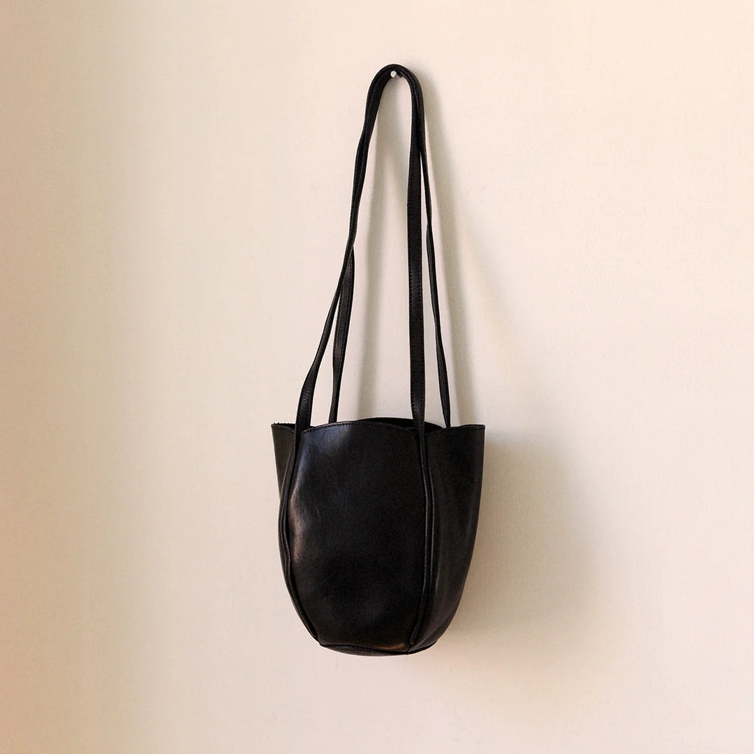 Leather Blossom Bucket Bag