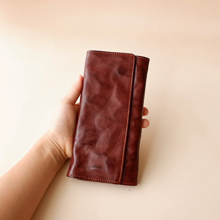 Genuine Leather Tri-Fold Wallet