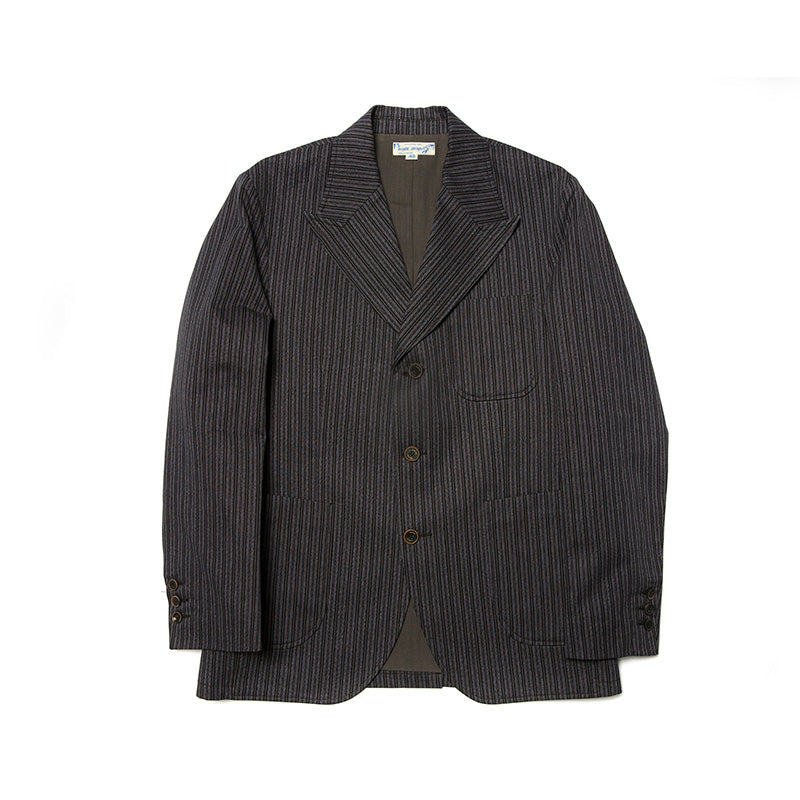 Black Gray Striped Suit Jacket