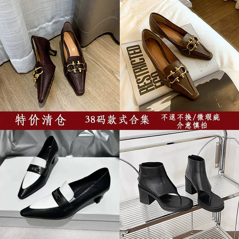 38 Leather Pointed Heels