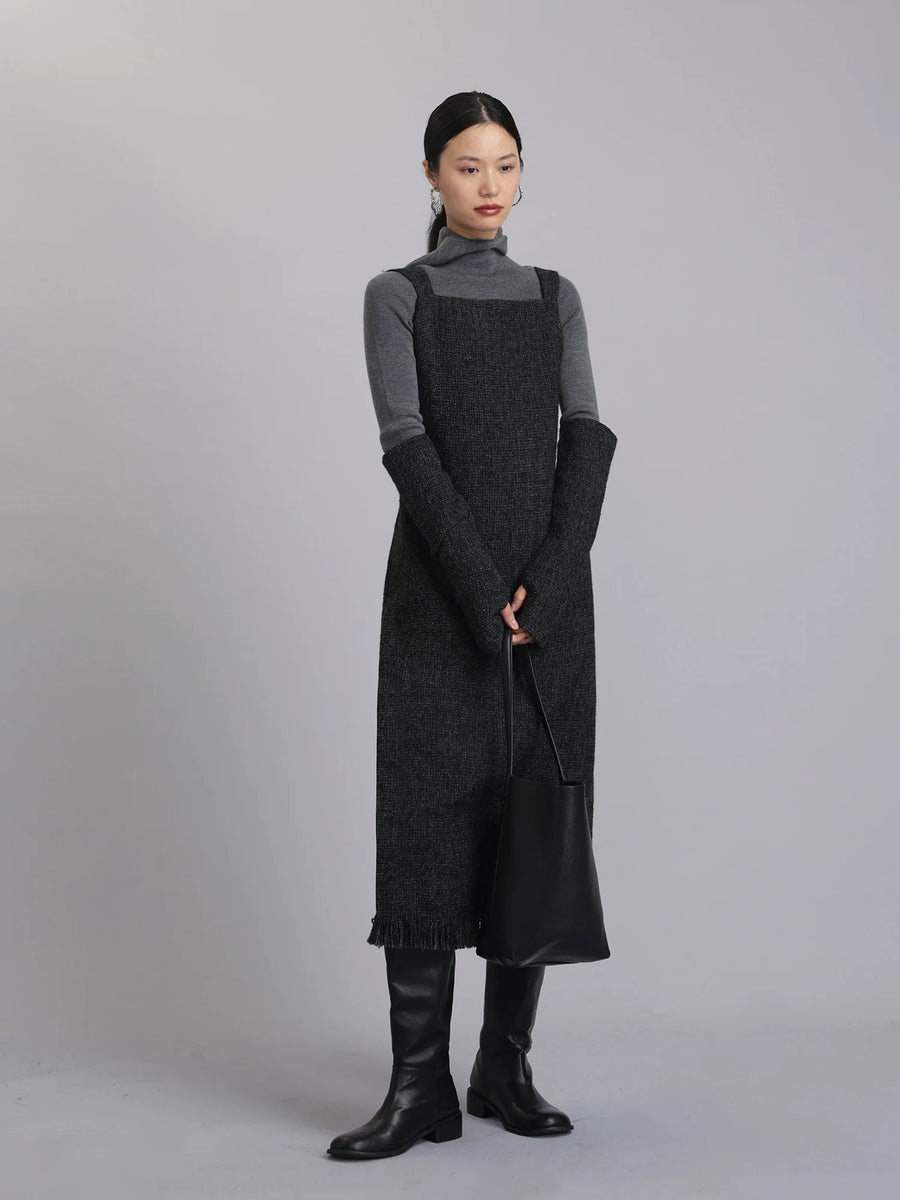 Wool Knit Midi Dress