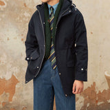 Retro Hooded Hunting Jacket - Italian Slim Fit for Autumn-Winter Gentlemen