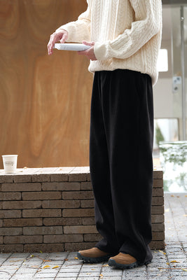 Soft Velvet Drawstring Trousers