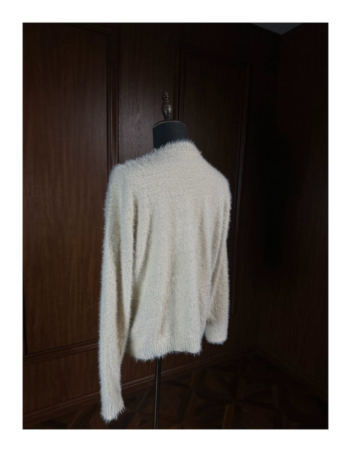 Soft Mink Knit Crewneck Sweater