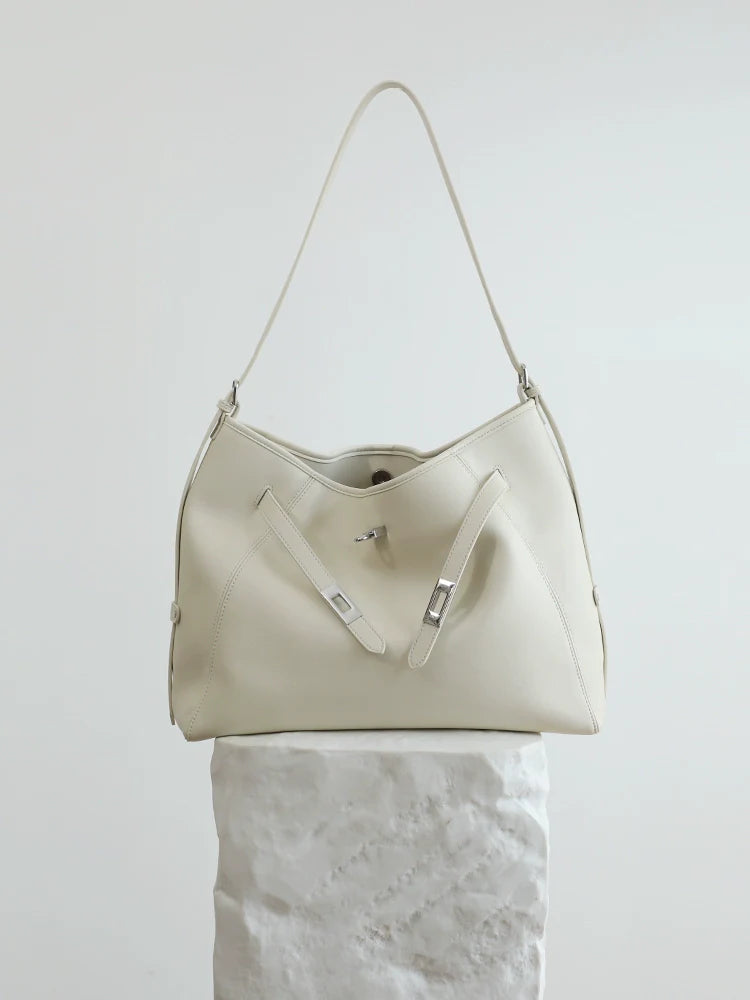 Platinum Leather Tote