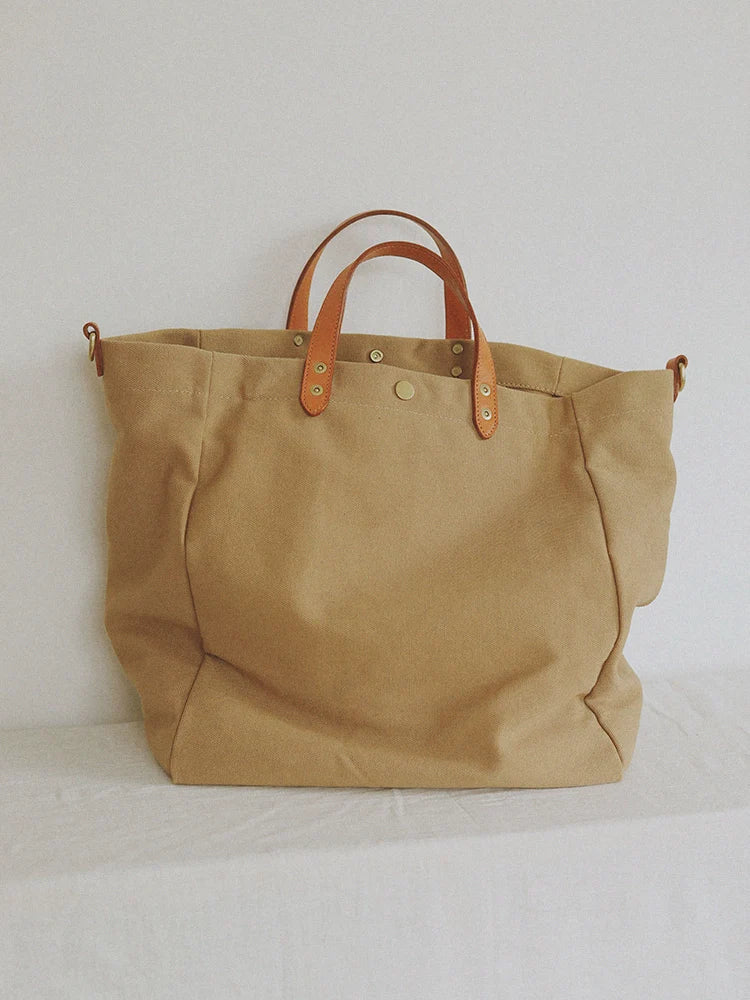 Canvas Leather Tote