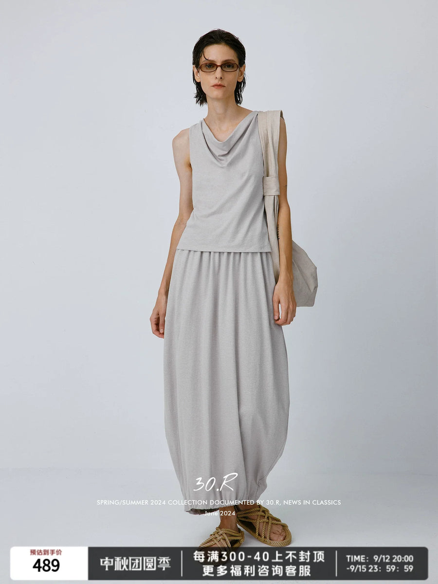 Cocoon Knit Midi Skirt