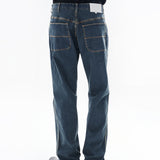 Trendy WOO Original Cow Texture Loose Jeans