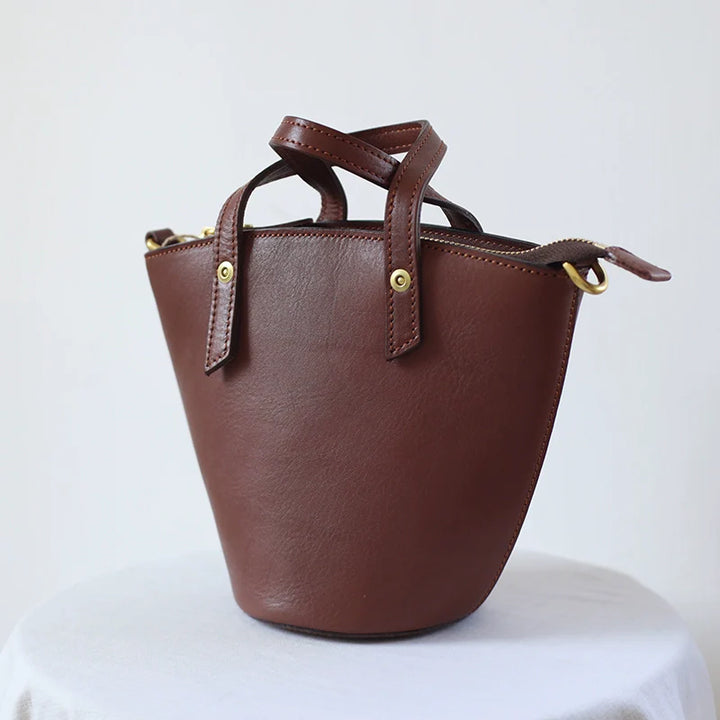 Leather Mini Bucket Bag