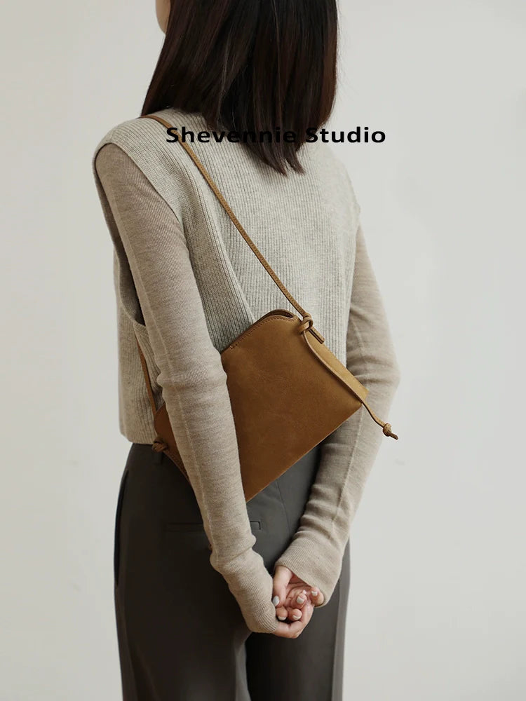 Leather Crossbody Square Bag