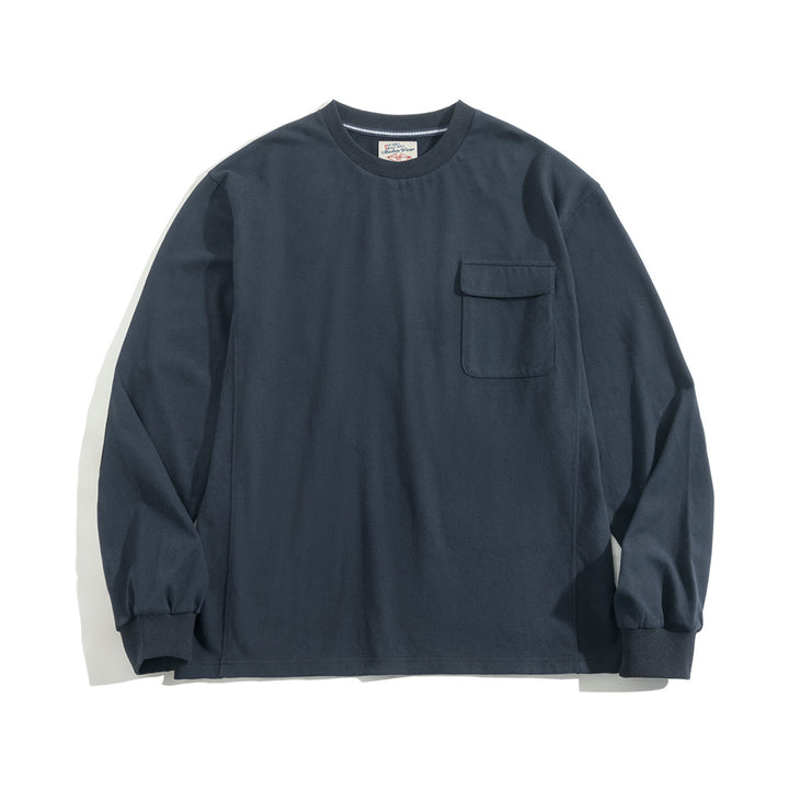 Suede Stitch Long Sleeve Tee