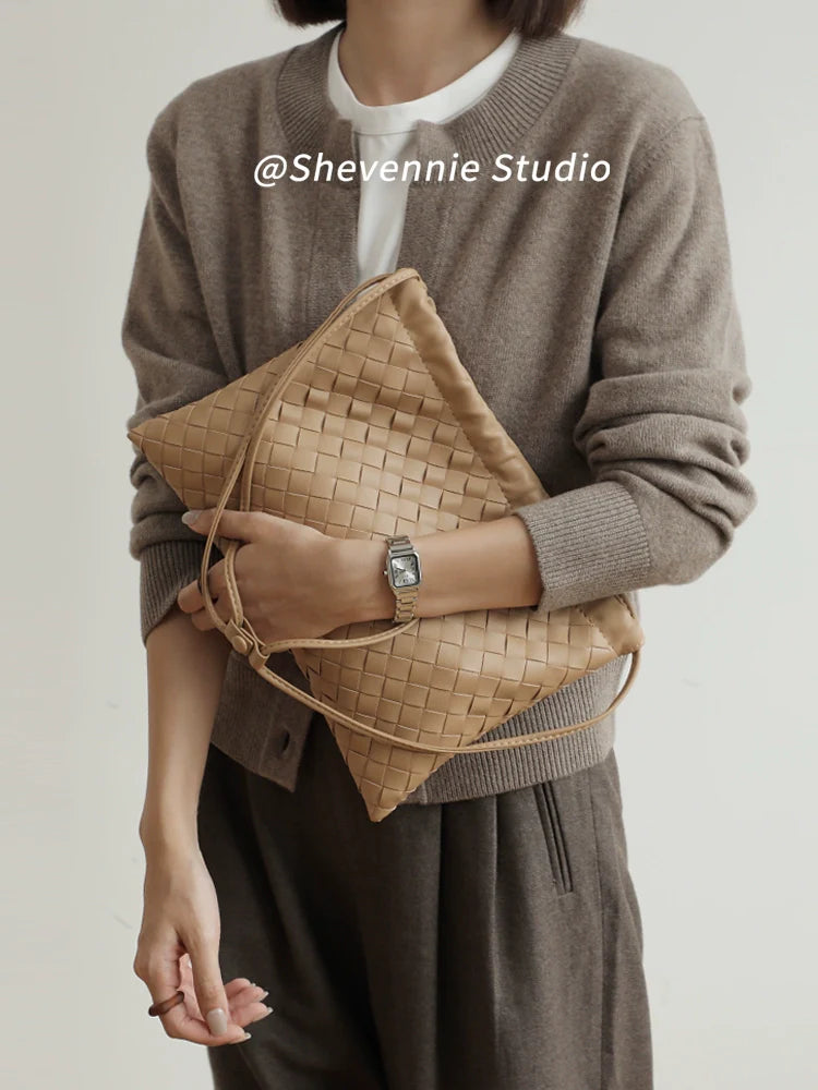 Elegance Woven Leather Shoulder Bag